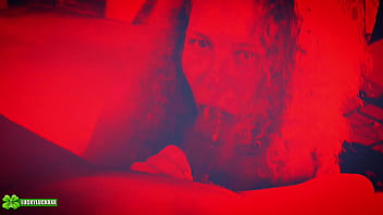 Lucky gurl kween bunny b red light special pov blowjob and throat fucking a bbc