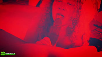 Lucky gurl kween bunny b red light special pov blowjob and throat fucking a bbc