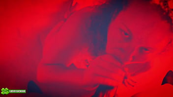 Lucky gurl kween bunny b red light special pov blowjob and throat fucking a bbc