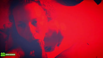 Lucky gurl kween bunny b red light special pov blowjob and throat fucking a bbc