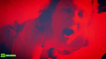 Lucky gurl kween bunny b red light special pov blowjob and throat fucking a bbc