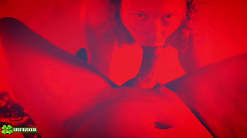 Lucky gurl kween bunny b red light special pov blowjob and throat fucking a bbc