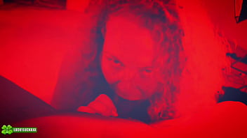 Lucky gurl kween bunny b red light special pov blowjob and throat fucking a bbc