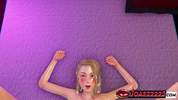 Blonde lily in swimsuit pool exciting adult animation with cowgirl sex anal missionary close up views intense piledriver pose anal leading to cum inside tight pussy a lot of sperm animation