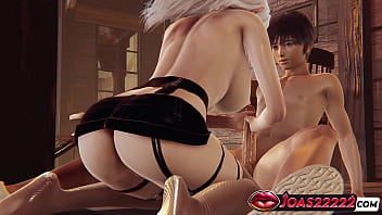 Experience rue in 3d hentai – massive cumshot on face and tits animation