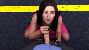 Game of life #09 brunette teacher milf goes down to her knees and sucks my cock dry of cum we get caught by another student who masturbates