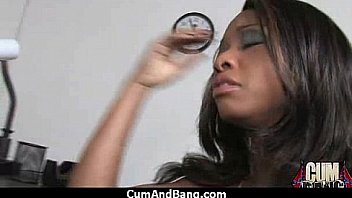 Horny ebony bukkake gangbang 6