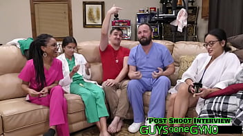 Male nurse sneaks into exam room on break to masturbate on exam table on guysgonegynocom