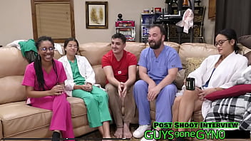 Male nurse sneaks into exam room on break to masturbate on exam table on guysgonegynocom