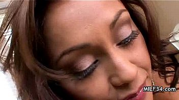 Amateur milf hottie getting a hard dong