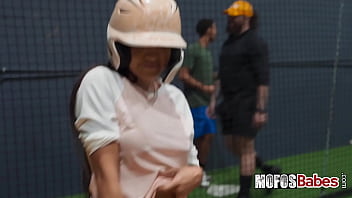 See this beautiful big tit black haired hottie gives wet blowjob and fuck huge cock