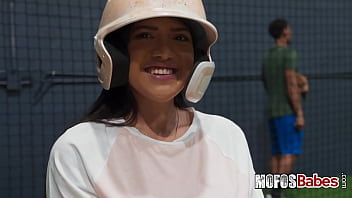 See this beautiful big tit black haired hottie gives wet blowjob and fuck huge cock