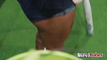 See this beautiful big tit black haired hottie gives wet blowjob and fuck huge cock