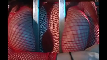 Gianna michaels sucks dick from a cage