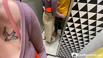 Blondie with glasses sucks my cock good