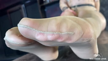 Rubbing my nylon feet against each other right above your face