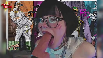 Inked blonde's sloppy machine blowjob