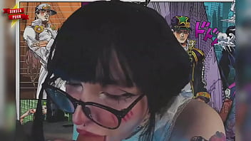 Inked blonde's sloppy machine blowjob