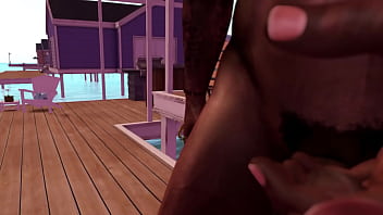 Holly werks 2 bbc's on the beach