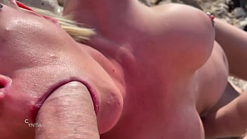In Pregnant Blow Job With View On My Big Tits On The Beach With Cumshoot In My Pussy Opened By Speculum thumbnail