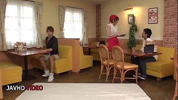 Seductive japanese star pleases two partners in steamy encounter