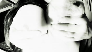 Black and white anal dildo