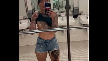 Been a while since i graced a bathroom mirror with these titties