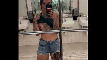 Been a while since i graced a bathroom mirror with these titties