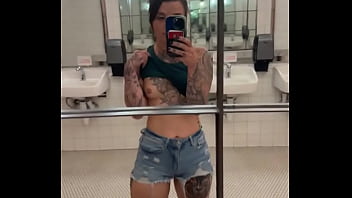 Been a while since i graced a bathroom mirror with these titties