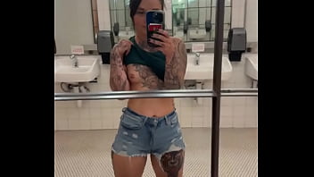 Been a while since i graced a bathroom mirror with these titties