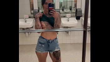 Been a while since i graced a bathroom mirror with these titties