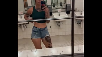 Been a while since i graced a bathroom mirror with these titties