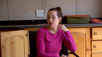 Sexy brunette smoking outside – two scenes