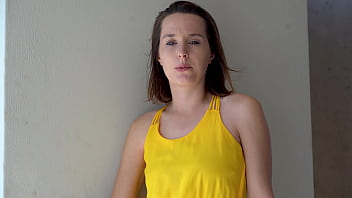 Sexy brunette smoking outside – two scenes