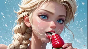 Asmr de frutas sendo comidas pela frozen