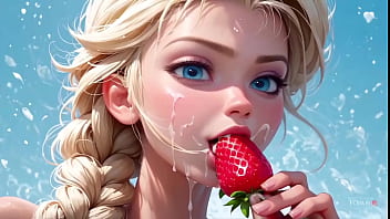 Asmr de frutas sendo comidas pela frozen