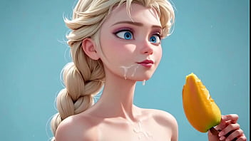 Asmr de frutas sendo comidas pela frozen