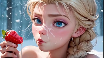 Asmr de frutas sendo comidas pela frozen