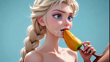 Asmr de frutas sendo comidas pela frozen