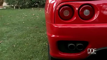 Foot frenzy on a ferrari