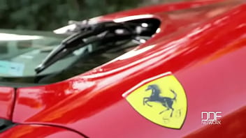 Foot frenzy on a ferrari