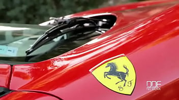 Foot frenzy on a ferrari