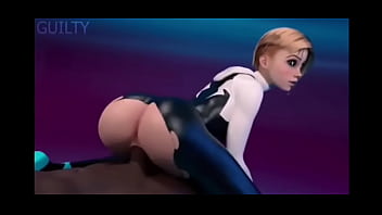 Spidergwen gets her tight pussy creampied