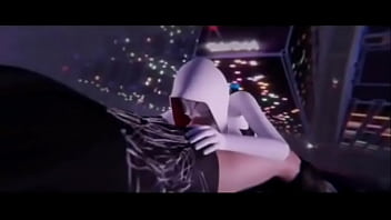 Spidergwen gets her tight pussy creampied