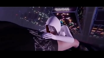 Spidergwen gets her tight pussy creampied