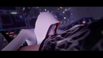 Spidergwen gets her tight pussy creampied