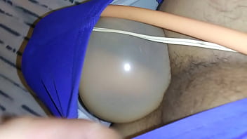 My white butt takes huge dildo