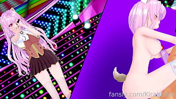 Koikatsu lewdtuber on stage and behind it