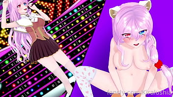 Koikatsu lewdtuber on stage and behind it