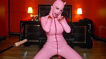Pink catwoman horny for sex